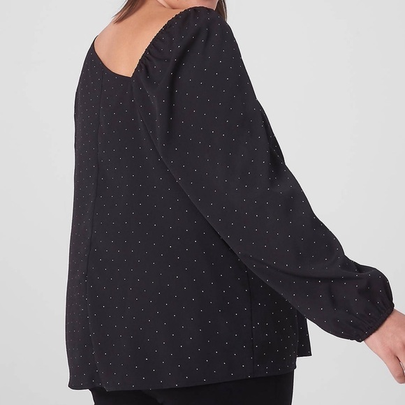 Lane Bryant Classic Long-Sleeve Asymmetrical-Neckline Top - Size 14 - Picture 2 of 7